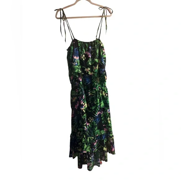 Walter Baker Tasha Tropical Maxi Dress Green And Black Size Medium - Picture 4 of 9